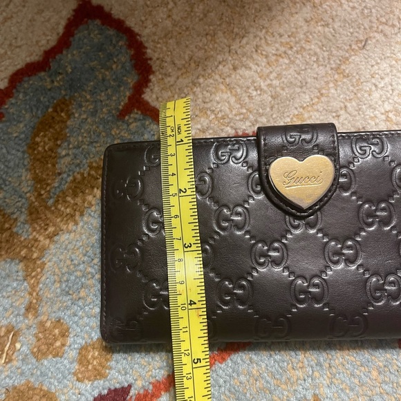 Authentic Gucci brown leather guccissima logo long around zip wallet - Picture 13 of 14